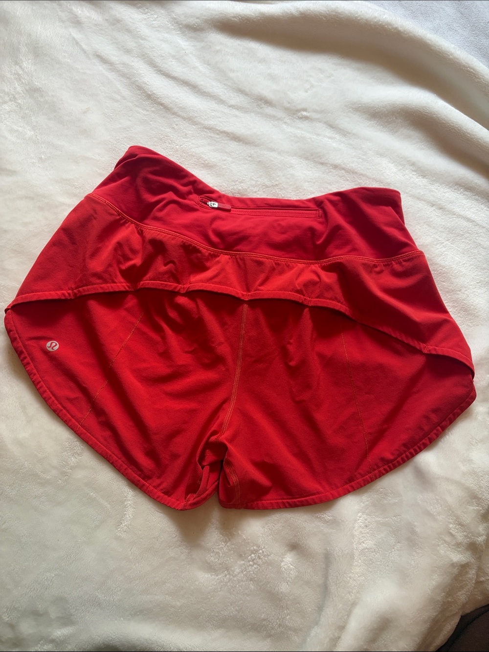 lululemon athletica Red Athletic Speed up Hotty Hot Running Shorts